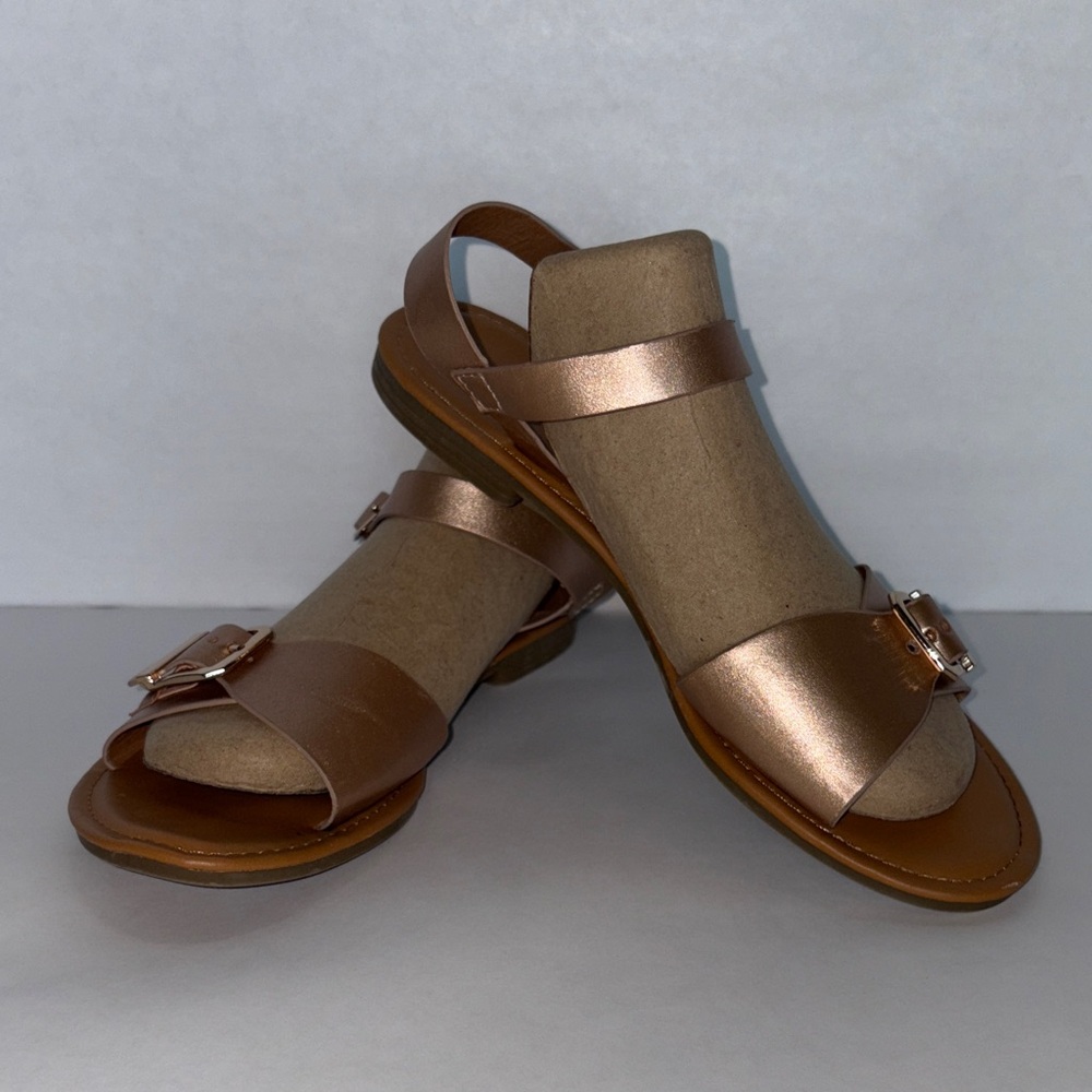 Top Moda Adjustable Copper Sandals, Opentoe,Lightweight, Beach, Vacation, Casual